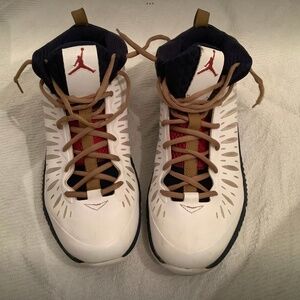 Nike Jordon “True Flight” Basketball Shoes, Size 9.5, White/Red/Navy